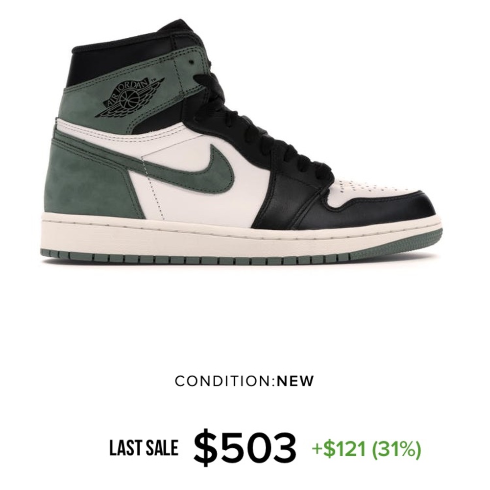 Jordan 1 HIGH OG Clay Green. Deadstock.